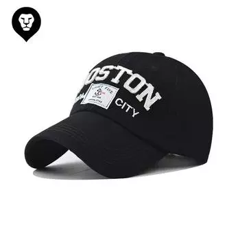 Новая бейсболка Boston из хлопка с вышитыми большими буквами для улицы с большим якорем Adjustable