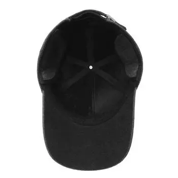 Новая бейсболка для мужчин среднего возраста с вышитым алфавитом, повседневная термохлопковая шапка, утолщенная кепка с защитой для ушей Adjustable серый