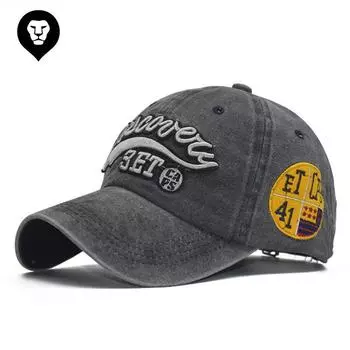 Новая бейсболка из чистого хлопка, выстиранная 3ET, вышитая, для отдыха на природе, корейская версия, шляпа от солнца, летняя мужская кепка Adjustable