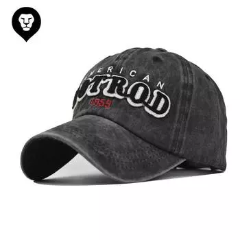 Новая бейсболка из хлопка с вышитыми большими буквами HOTROD, старая, постиранная, шляпа от солнца для улицы Adjustable