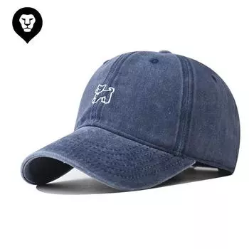 Новая бейсболка из хлопка с вышивкой в виде мультяшной собаки и мультяшным животным Adjustable