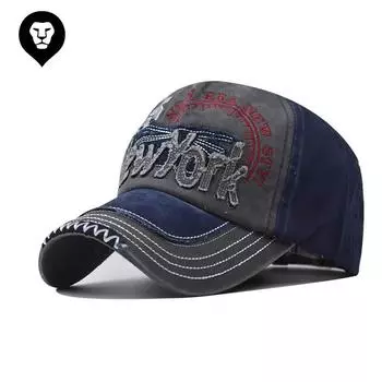 Новая бейсболка из стираного хлопка с вышивкой «НЬЮ-ЙОРК», стираная старая кепка, уличная солнцезащитная кепка Adjustable