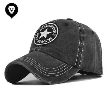 Новая бейсболка из вышитого хлопка с пентаграммой, старая вымытая кепка, шляпа от солнца для улицы Adjustable