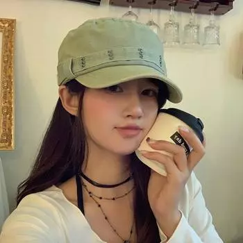 Новая бейсболка Niche Rivet Design Flat Top с плоским верхом, летняя осенняя уличная мода, универсальные ретро-джинсовые шляпы для мужчин и женщин 56-58cm темно-синий