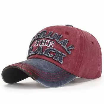 Новая бейсболка с хлопковым покрытием для занятий спортом на открытом воздухе, вышитая нашивка с черными буквами, солнцезащитная кепка для защиты от солнца, весна и осень бордовый