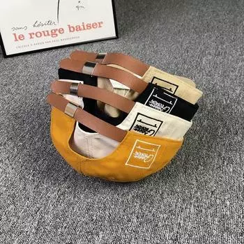 Новая бейсболка с мягкими полями в стиле хип-хоп для активного отдыха, мужская и женская повседневная студенческая универсальная шляпа с плоскими полями, летняя шляпа с козырьком M56-58cm жёлтый