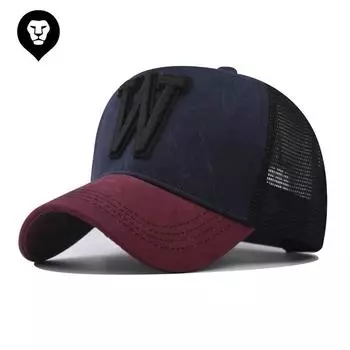 Новая бейсболка с объемной вышивкой W, классическая дышащая сетчатая бейсболка для активного отдыха Adjustable