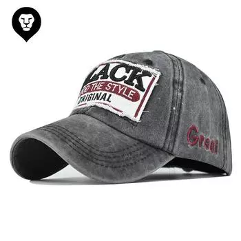 Новая бейсболка с объемной вышивкой в виде больших букв, высококачественная бейсболка из чистого хлопка, постиранная и состаренная бейсболка с покрытием Adjustable чёрный