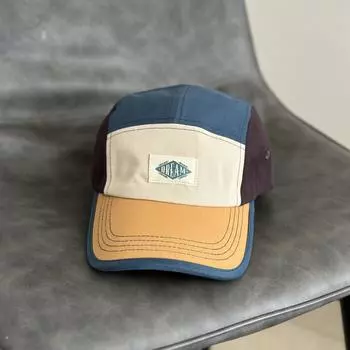 Новая бейсболка в стиле ретро из пяти частей, подходящая по цвету, детская, всесезонная, универсальная, повседневная, солнцезащитная, уличная кепка M56-58cm кофейный