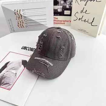 Новая бейсболка в стиле ретро с вышитыми сломанными буквами для мужчин и женщин, мягкий верх, загнутые поля, кепка для пары, повседневная, модная, брендовая M56-58cm красный