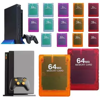 Новая бесплатная карта памяти McBoot 8 МБ/16 МБ/32 МБ/64 МБ для игровой консоли Playstation2 для PS2 FMCB Прозрачная оболочка игровой карты памяти
