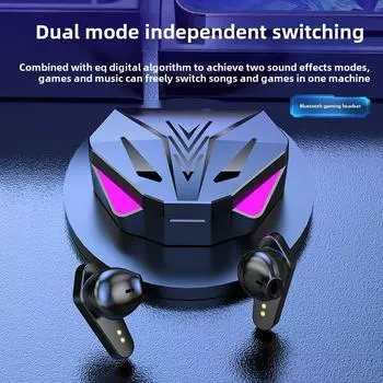 Новая беспроводная бинауральная игровая гарнитура TWS с низкой задержкой для киберспорта Bluetooth фиолетовый