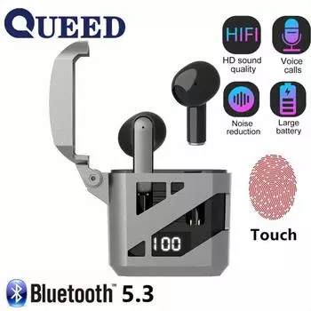 Новая беспроводная Bluetooth-гарнитура Cool Mech Wind с длительным временем автономной работы, полувкладыши чёрный