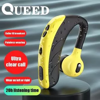 Новая беспроводная Bluetooth-гарнитура для бизнеса, гарнитура с управлением звуком в ушах, водонепроницаемая, водонепроницаемая