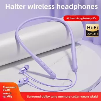 Новая беспроводная Bluetooth-гарнитура имеет долгий срок службы фиолетовый