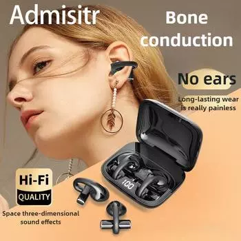 Новая беспроводная Bluetooth-гарнитура Mini Sleep TWS Sports Running Without Ear чёрный