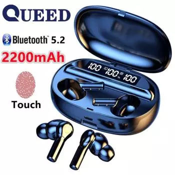 Новая беспроводная Bluetooth-гарнитура с тремя экранами большой емкости, зарядкой складских сенсорных наушников чёрный