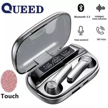 Новая беспроводная Bluetooth-гарнитура TWS5.3 с аккумулятором Amplit Bluetooth-гарнитура с ремешком и ручкой чёрный