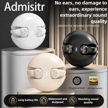 Новая беспроводная Bluetooth-гарнитура TWS Dual Ear Wireless Ear Clip Stereo Ultra Long Life белый