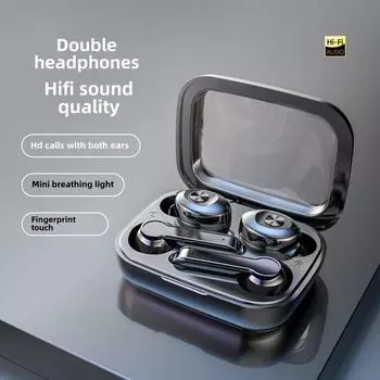 Новая беспроводная Bluetooth-гарнитура TWS-гарнитура Breathing Light Sports In-ear Ear Berters чёрный