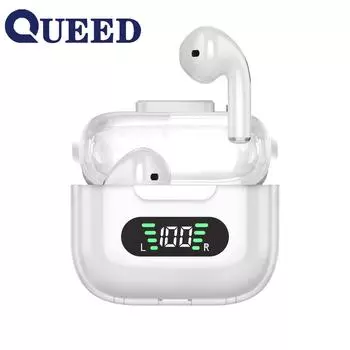 Новая беспроводная Bluetooth-гарнитура TWS с длительным сроком службы батареи, полупрозрачная гарнитура для космической кабины