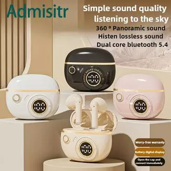 Новая беспроводная Bluetooth-гарнитура TWS с двумя наушниками Беспроводная стереогарнитура с цифровым дисплеем Life чёрный