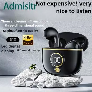 Новая беспроводная Bluetooth-гарнитура TWS с двумя наушниками Беспроводная стереогарнитура с цифровым дисплеем Life чёрный