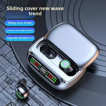 Новая беспроводная Bluetooth-гарнитура TWS Slide-cap In-ear Breathing Light Headset 5.3 чёрный