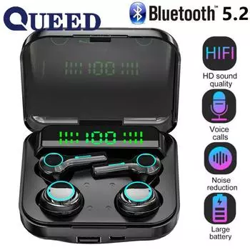 Новая беспроводная Bluetooth-гарнитура TWS-вкладыши с низким шумоподавлением и малой задержкой 5.2 чёрный