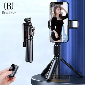 Новая беспроводная Bluetooth-палка для селфи, складной расширяемый мини-штатив-монопод со светодиодной заполняющей подсветкой для телефона iPhone Android