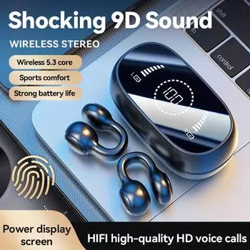 Новая беспроводная гарнитура-вкладыш TWS с клипсой, беспроводные наушники, спортивная музыкальная игровая гарнитура, сотовый телефон 1pcs белый