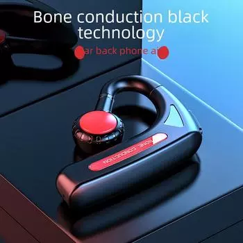 «Новая Bluetooth-гарнитура 618 Bone Conduction — с заушным креплением для бизнеса и спорта, стереозвук» чёрный/красный