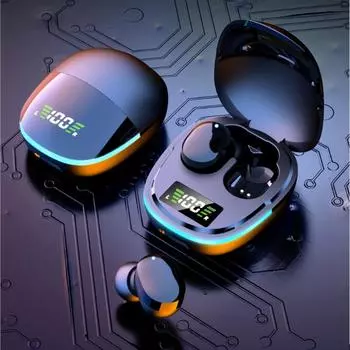 Новая Bluetooth-гарнитура с дисплеем Power Display, бинауральные стереонаушники-вкладыши, спортивные портативные TWS чёрный