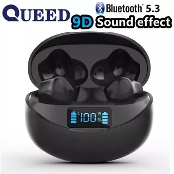 Новая Bluetooth-гарнитура с шумоподавлением TWS Intelligent Touch HD Рендеринг номеров Беспроводная гарнитура с шумоподавлением и шумоподавлением чёрный