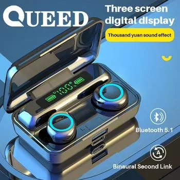 Новая Bluetooth-гарнитура Tws 5.1 с бинауральным цифровым дисплеем и функцией Power Bank