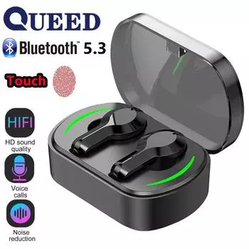 Новая Bluetooth-гарнитура TWS-вкладыши с интеллектуальным шумоподавлением, беспроводная спортивная Bluetooth-гарнитура 5.3 чёрный