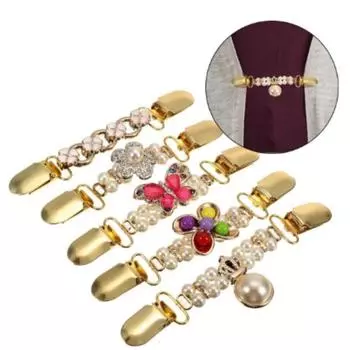 Новая блузка с заколками-утками, гибкая шаль с жемчугом и бисером, рубашка, свитер, воротник кардигана 1