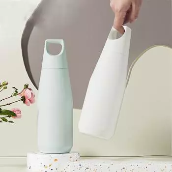 Новая большая горловина с ручкой коническая термос-бутылка из нержавеющей стали вакуумная кола кружка для сохранения тепла и холодной спортивной воды 580ml