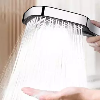 Новая большая панель 13 см, 3 режима, насадка для душа, массажная насадка для душа высокого давления с фильтрующим элементом, аксессуары для ванной комнаты 1PCS серый