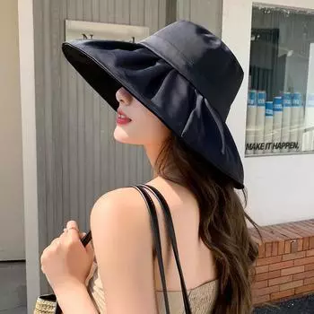 Новая большая шляпа-ведро из ледяного шелка с солнцезащитным эффектом, женская летняя маска для лица, солнцезащитная шляпа с защитой от ультрафиолета, маленькая шляпа от солнца Average size (55-58cm) розовый