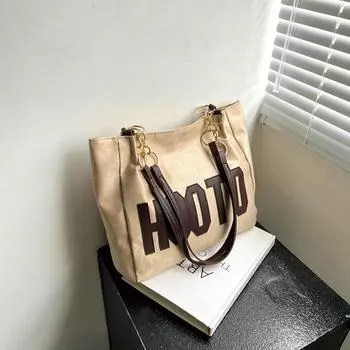 Новая большая сумка-тоут, модная женская сумка через плечо, летняя сумка 2024 года, женская повседневная сумка-мессенджер для поездок на работу чёрный