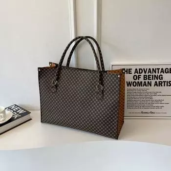 Новая большая сумка женская нишевая трендовая сумка через плечо 2024 летняя повседневная простая сумка-тоут большая вместительная сумка