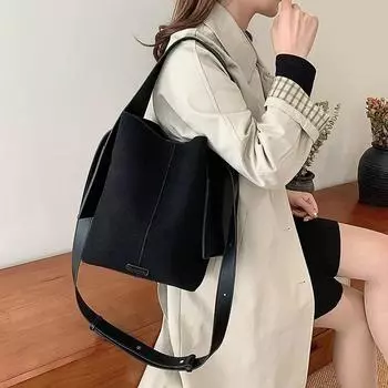 Новая большая вместительная сумка через плечо для путешествий, однотонная сумка-мессенджер с подвесными ушками, сумка через плечо