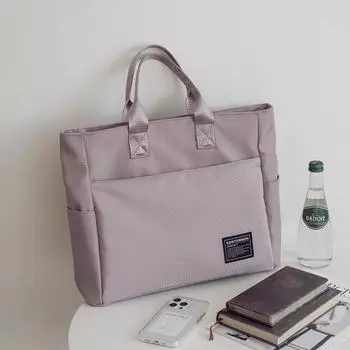 Новая большая вместительная сумка-тоут для мужчин и женщин - модный ручной портфель из ткани для работы и учебы Small синий