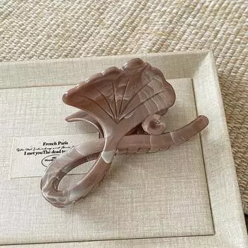 Новая большая заколка для волос Гинкго Билоба Заколка-краб для волос Модная ацетатная заколка-акула Женский головной убор Аксессуары для волос Хвост