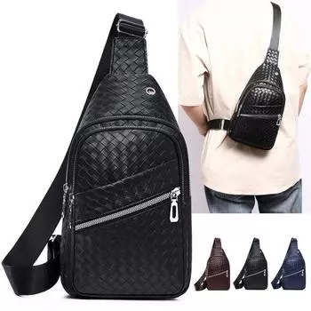 Новая брендовая дизайнерская мужская сумка через плечо из искусственной кожи, классическая сумка на плечо, многофункциональная сумка на плечо для мужчин 7210 black