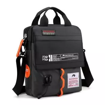 Новая брендовая мужская сумка через плечо, высококачественная сумка через плечо для мальчиков, легкая мужская сумка-мессенджер, нейлоновые мужские деловые сумки, можно загрузить A4 чёрный