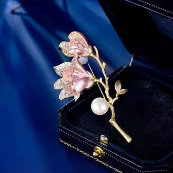 Новая брошь-бабочка в виде розы премиум-класса с лепестками для женщин, брошь для костюма Niche, фиксирующая булавка для пальто, устойчивая к свету синий