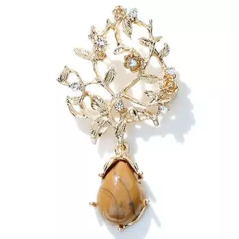 Новая брошь «Дерево» со стразами