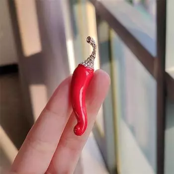 Новая брошь «Dripping Pepper» Новая забавная брошь-булавка «Millet Pepper Diamond Vegetable Series»